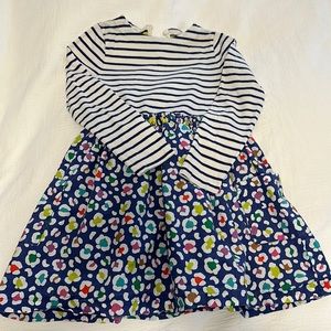 Mini Boden striped mixed media dress
